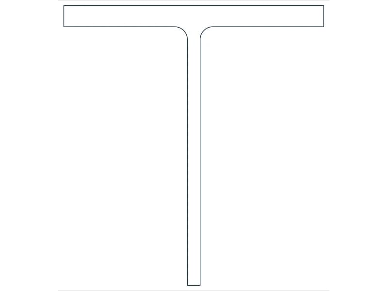 كتلة CAD مقطع فولاذي WT16.5X110.5 — معاينة رسم خطي لملف DWG