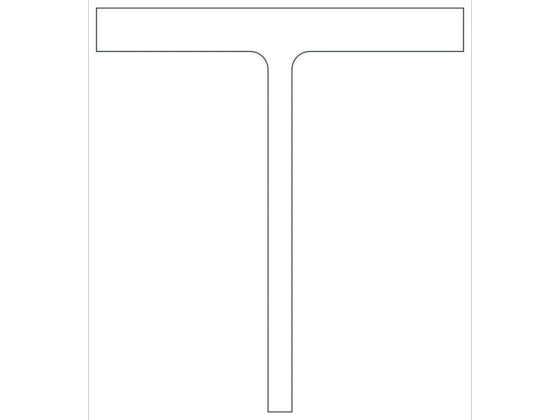 كتلة CAD مقطع فولاذي WT16.5X159 — معاينة رسم خطي لملف DWG
