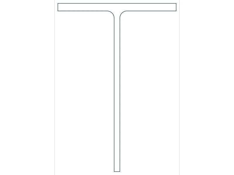 كتلة CAD قطاع فولاذي WT16.5X59 — معاينة رسم خطي لملف DWG
