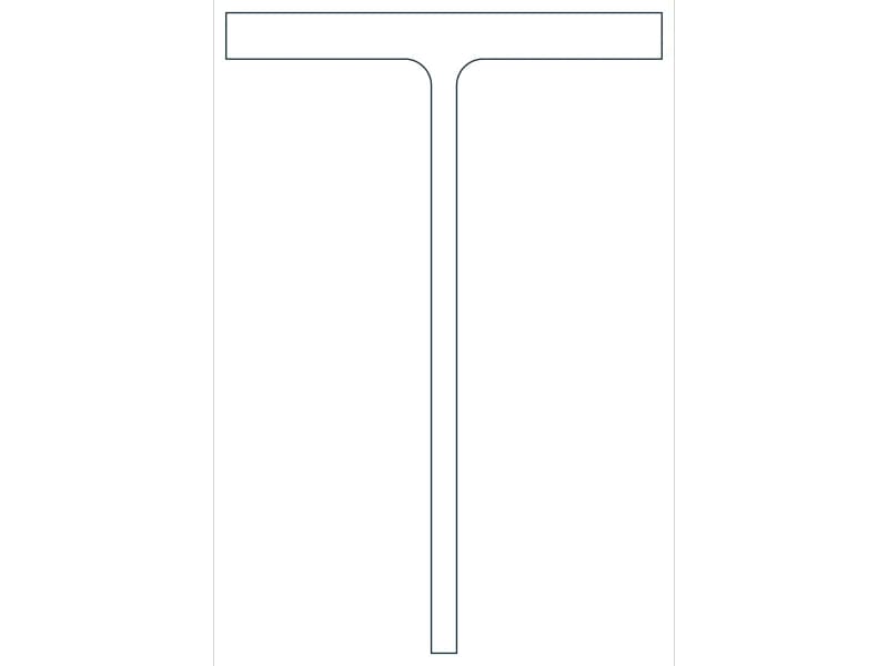 كتلة CAD مقطع فولاذي WT16.5X84.5 — معاينة رسم خطي لملف DWG