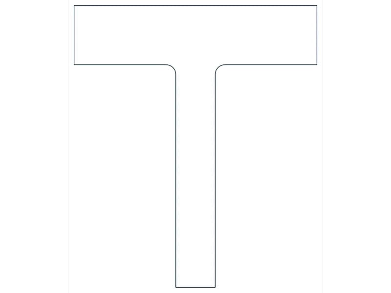 كتلة CAD مقطع فولاذي WT18X462.5 — معاينة رسم خطي لملف DWG