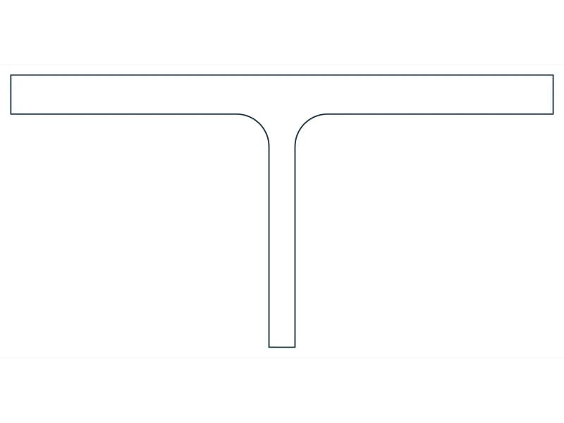 كتلة CAD قطاع فولاذي WT2.5X8 — معاينة رسم خطي لملف DWG