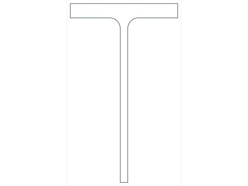 كتلة CAD مقطع فولاذي WT20X117.5 — معاينة رسم خطي لملف DWG