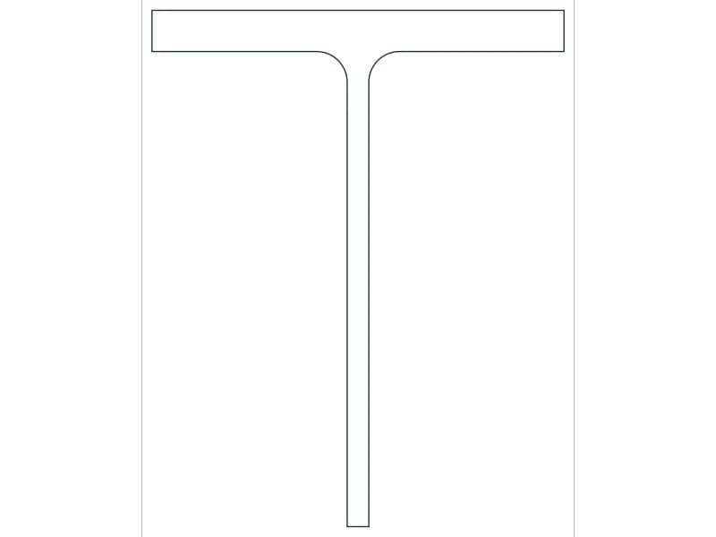 كتلة CAD مقطع فولاذي WT20X138.5 — معاينة رسم خطي لملف DWG