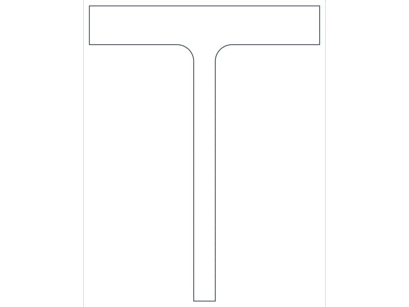 كتلة CAD قطاع فولاذي WT20X251.5 — معاينة رسم خطي لملف DWG
