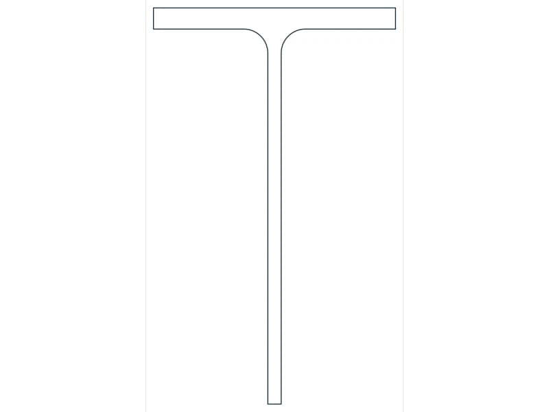 كتلة CAD مقطع فولاذي WT20X83.5 — معاينة رسم خطي لملف DWG