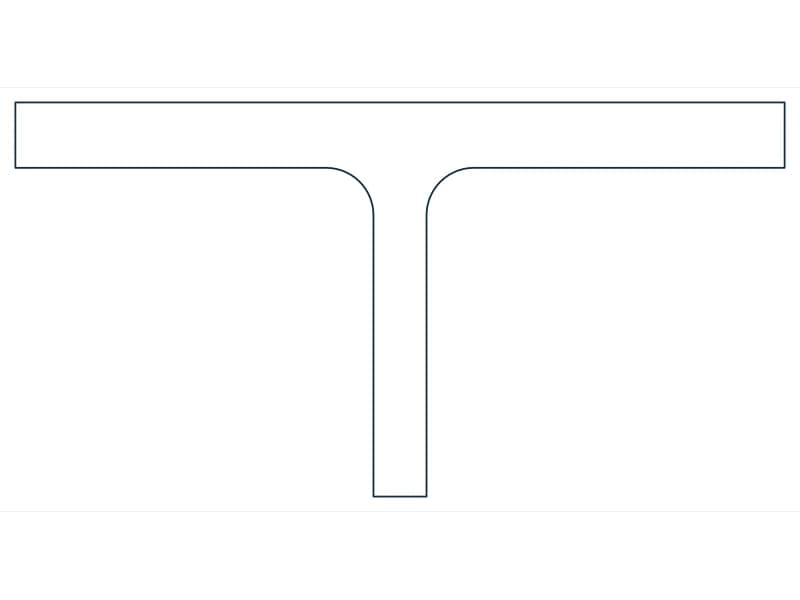 كتلة CAD قطاع فولاذي WT2X6.5 — معاينة رسم خطي لملف DWG