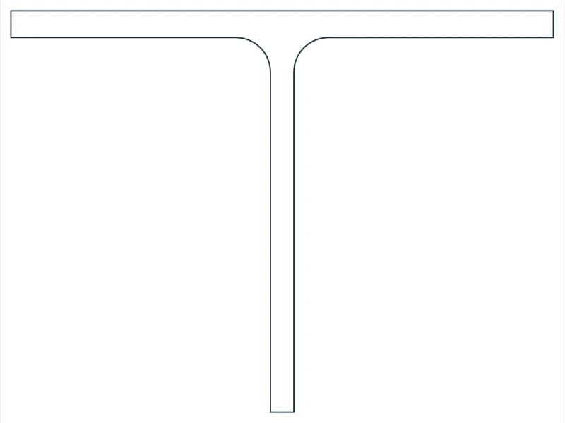 كتلة CAD قطاع فولاذي WT3X4.25 — معاينة رسم خطي لملف DWG