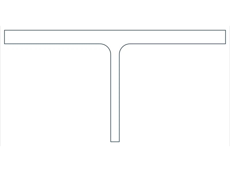 كتلة CAD قطاع فولاذي WT4X17.5 — معاينة رسم خطي لملف DWG