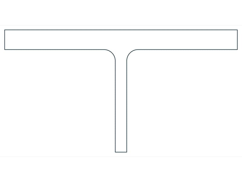 كتلة CAD قطاع فولاذي WT4X24 — معاينة رسم خطي لملف DWG