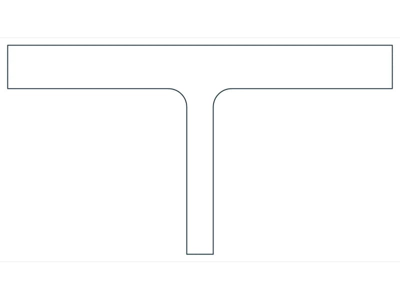 كتلة CAD قطاع فولاذي WT4X33.5 — معاينة رسم خطي لملف DWG