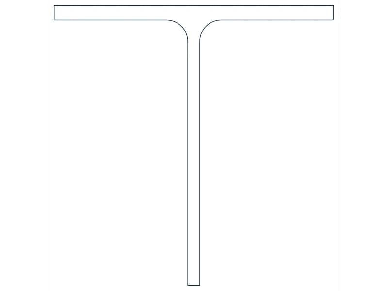 كتلة CAD قطاع فولاذي WT4X5 — معاينة رسم خطي لملف DWG