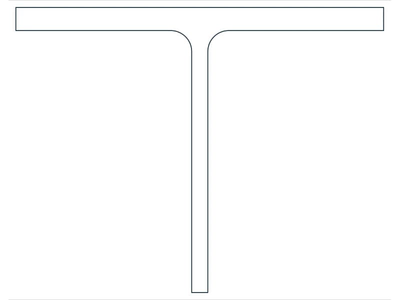 كتلة CAD قطاع فولاذي WT4X9 — معاينة رسم خطي لملف DWG