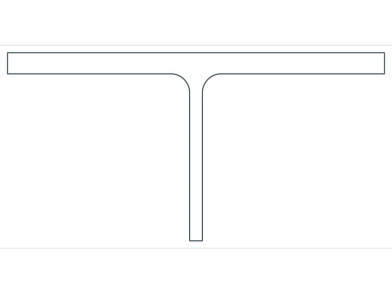 كتلة CAD قطاع فولاذي WT5X24.5 — معاينة رسم خطي لملف DWG