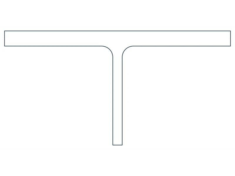 كتلة CAD قطاع فولاذي WT5X30 — معاينة رسم خطي لملف DWG
