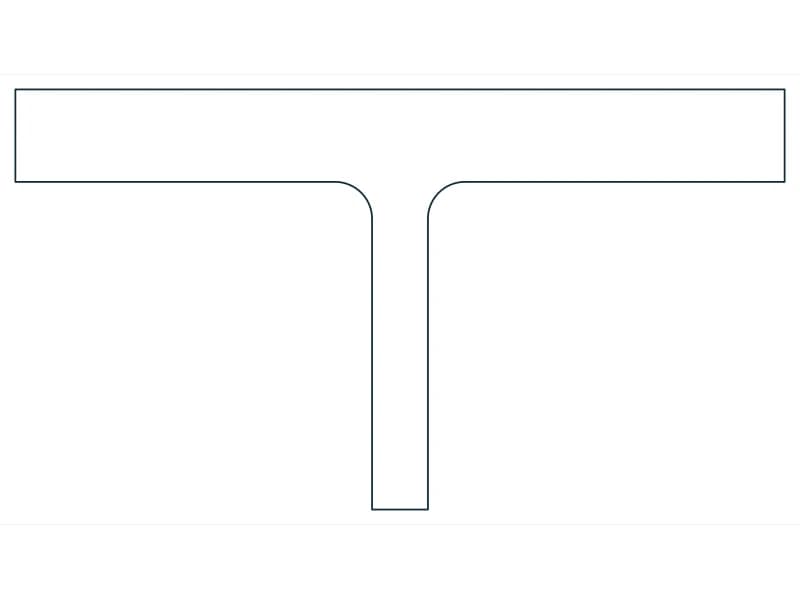 كتلة CAD قطاع فولاذي WT5X56 — معاينة رسم خطي لملف DWG