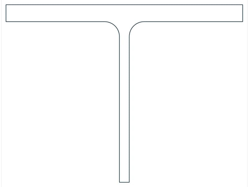 كتلة CAD قطاع فولاذي WT6X22.5 — معاينة رسم خطي لملف DWG