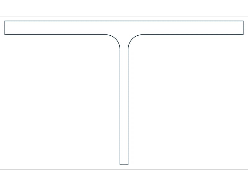 كتلة CAD قطاع فولاذي WT6X26.5 — معاينة رسم خطي لملف DWG