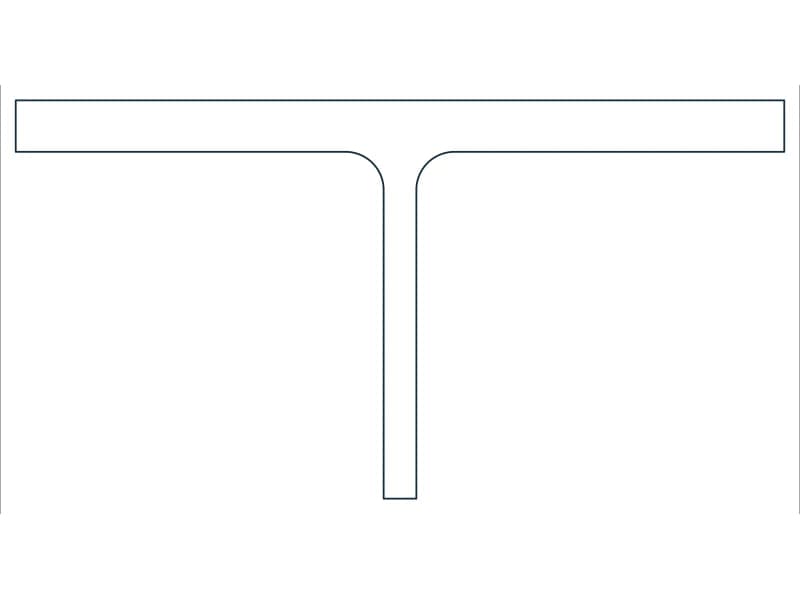 كتلة CAD قطاع فولاذي WT6X43.5 — معاينة رسم خطي لملف DWG