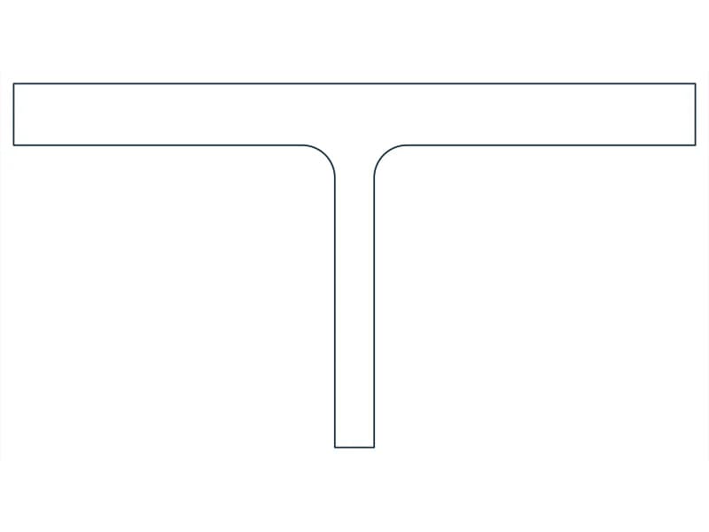 كتلة CAD قطاع فولاذي WT6X60 — معاينة رسم خطي لملف DWG