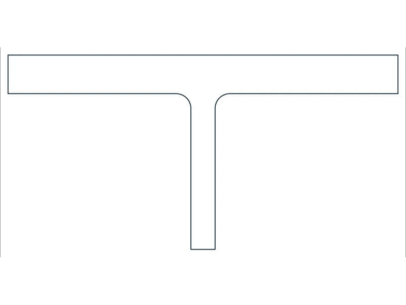 كتلة CAD قطاع فولاذي WT7X105.5 — معاينة رسم خطي لملف DWG