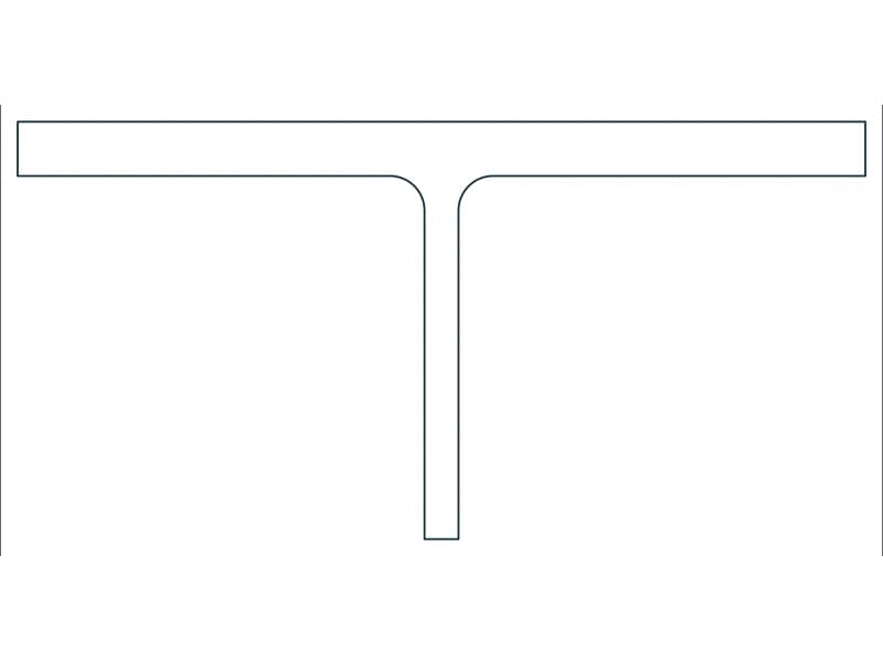 كتلة CAD قطاع فولاذي WT7X60 — معاينة رسم خطي لملف DWG