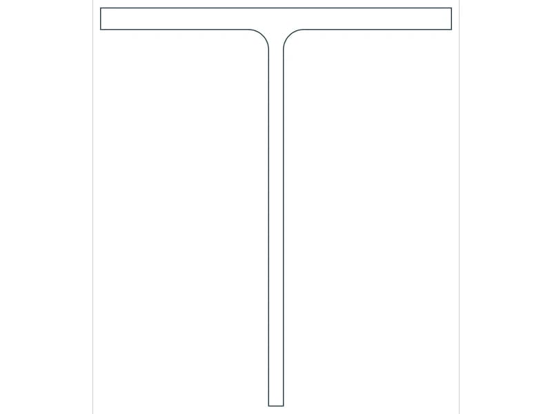 كتلة CAD قطاع فولاذي WT8X18 — معاينة رسم خطي لملف DWG