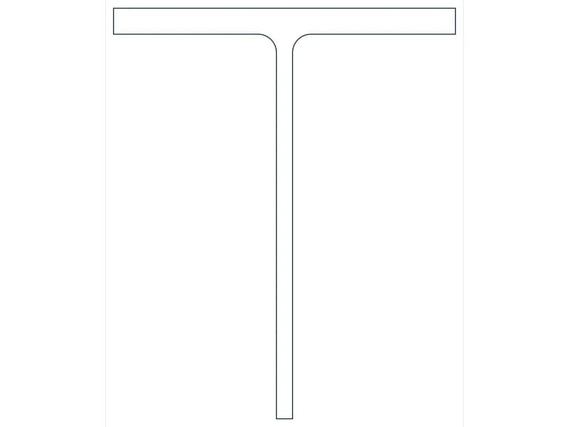 كتلة CAD قطاع فولاذي WT9X25 — معاينة رسم خطي لملف DWG