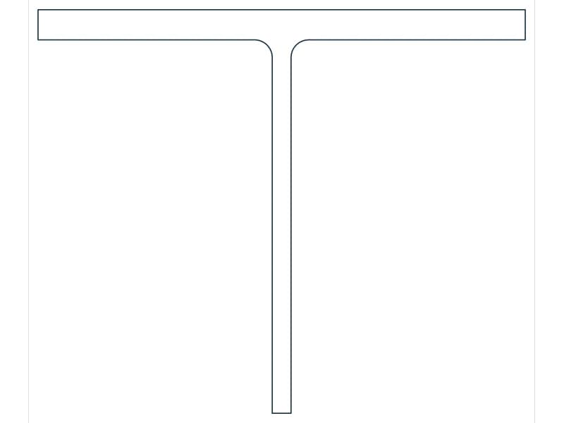 كتلة CAD قطاع فولاذي WT9X38 — معاينة رسم خطي لملف DWG