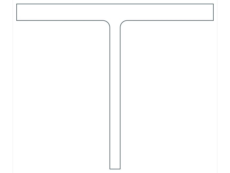كتلة CAD قطاع فولاذي WT9X53 — معاينة رسم خطي لملف DWG