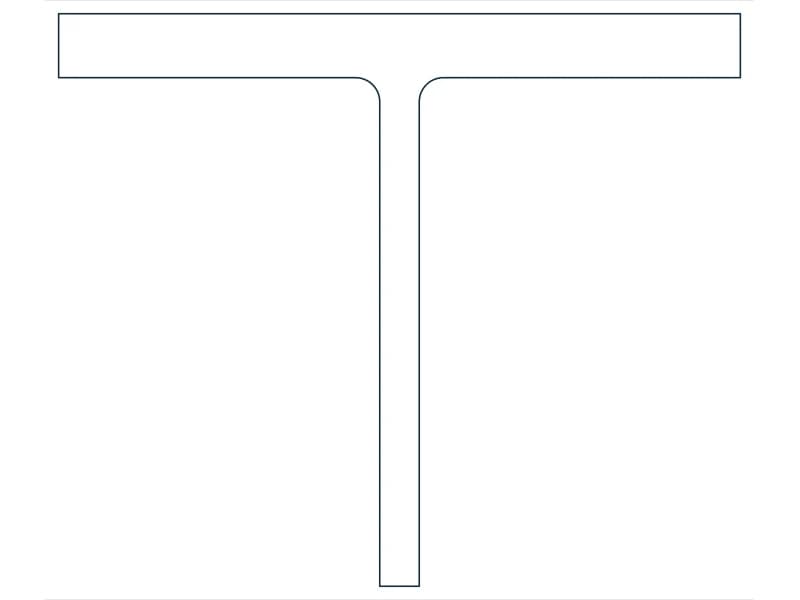 كتلة CAD قطاع فولاذي WT9X59.5 — معاينة رسم خطي لملف DWG