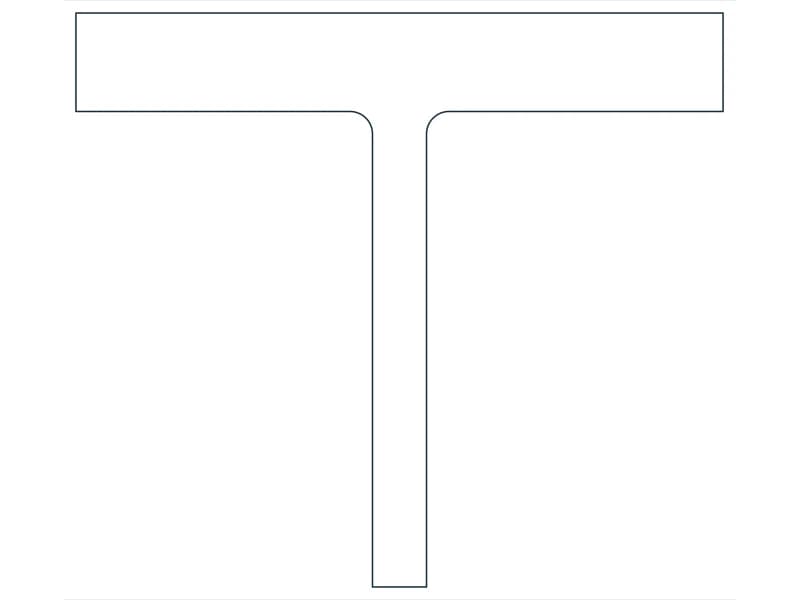 كتلة CAD قطاع فولاذي WT9X96 — معاينة رسم خطي لملف DWG