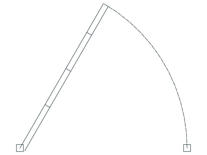 كتلة CAD بوابة — معاينة رسم خطي لملف DWG