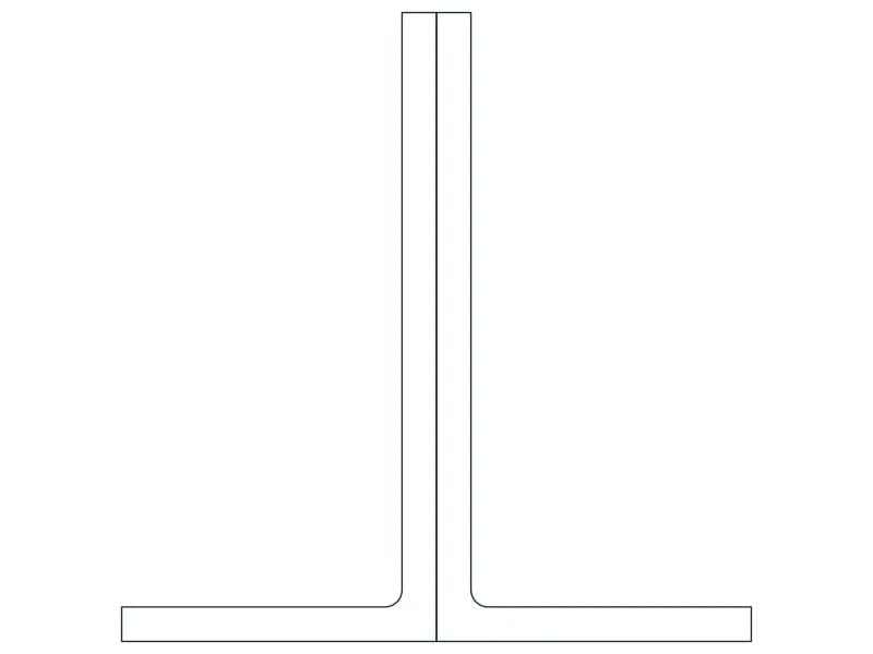 2L8X4X7/16LLBB Steel Section CAD block — line drawing preview of the DWG file