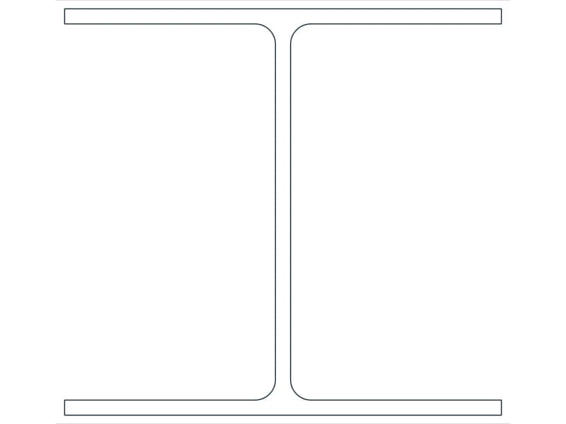 HP14X73 Steel Section CAD block — line drawing preview of the DWG file