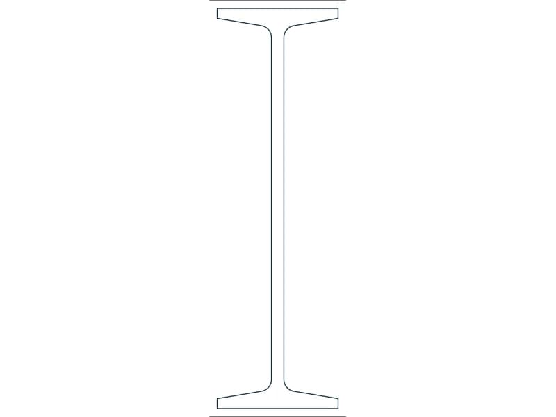 S24X100 Steel Section CAD block — line drawing preview of the DWG file