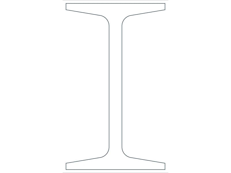 S6X17.25 Steel Section CAD block — line drawing preview of the DWG file