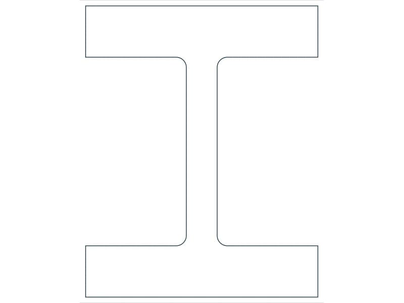 W12X336 Steel Section CAD block — line drawing preview of the DWG file