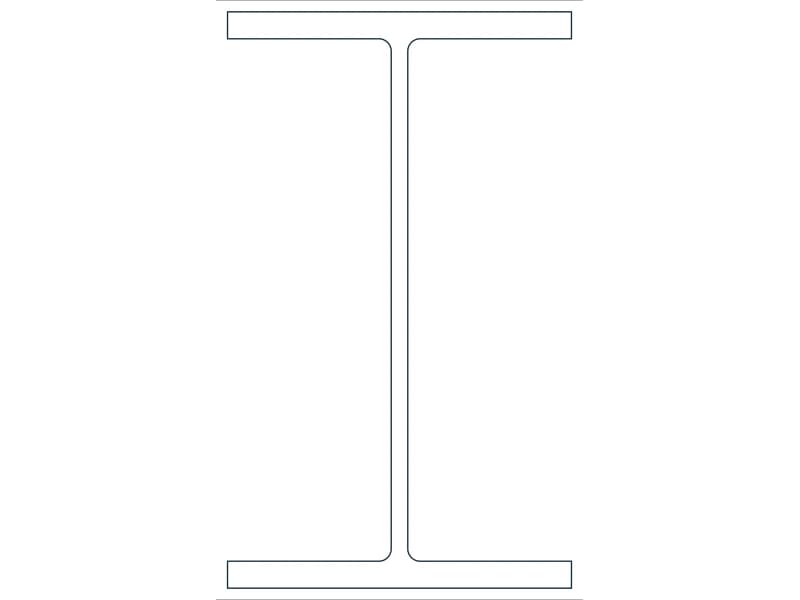 W18X97 Steel Section CAD block — line drawing preview of the DWG file
