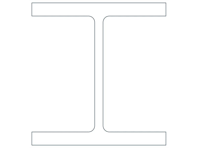 W8X58 Steel Section CAD block — line drawing preview of the DWG file