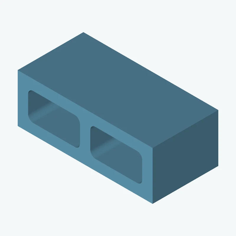 Concrete block 14x39x19