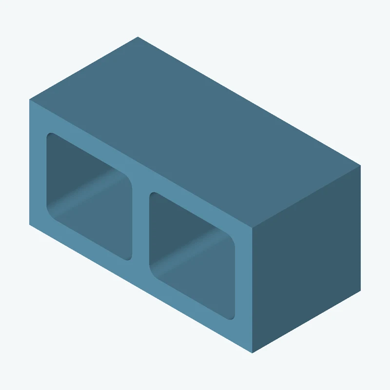 Concrete block 19x39x19