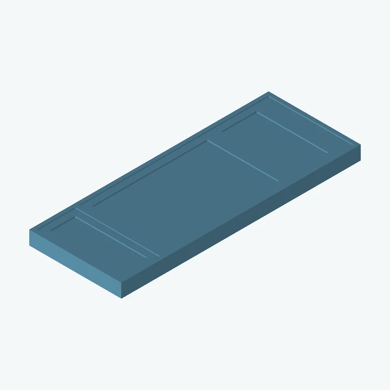 Single elevated door with glass and transom