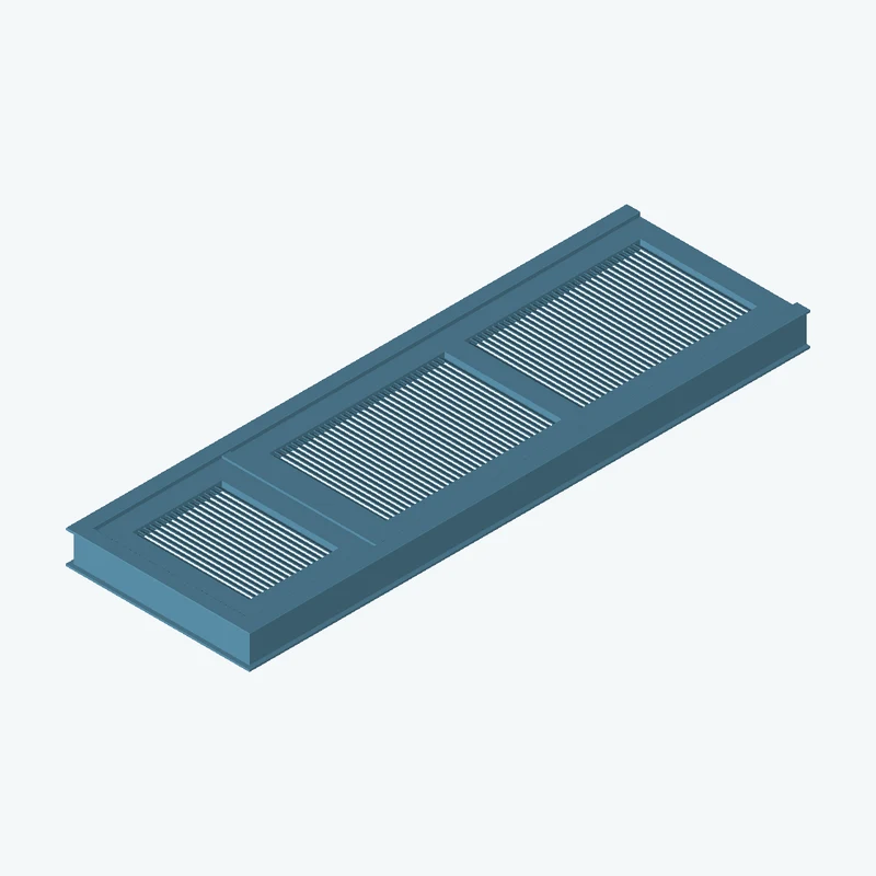 Single door with shutters, transom and trim