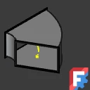 Duct curved rectangular complete