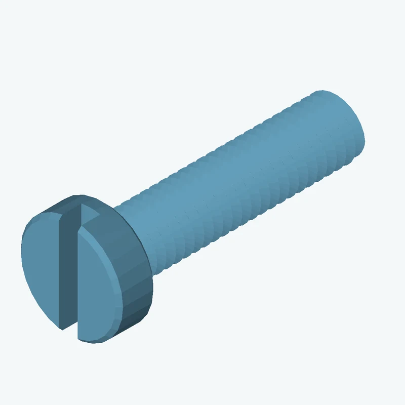 Screw tornillo screwdriver flat M3x12