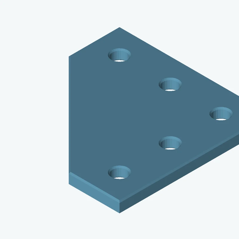 L shaped 5 holes-Plate