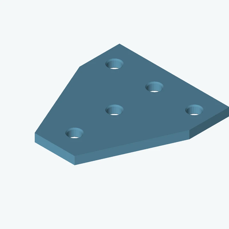 T shaped 5 holes-Plate