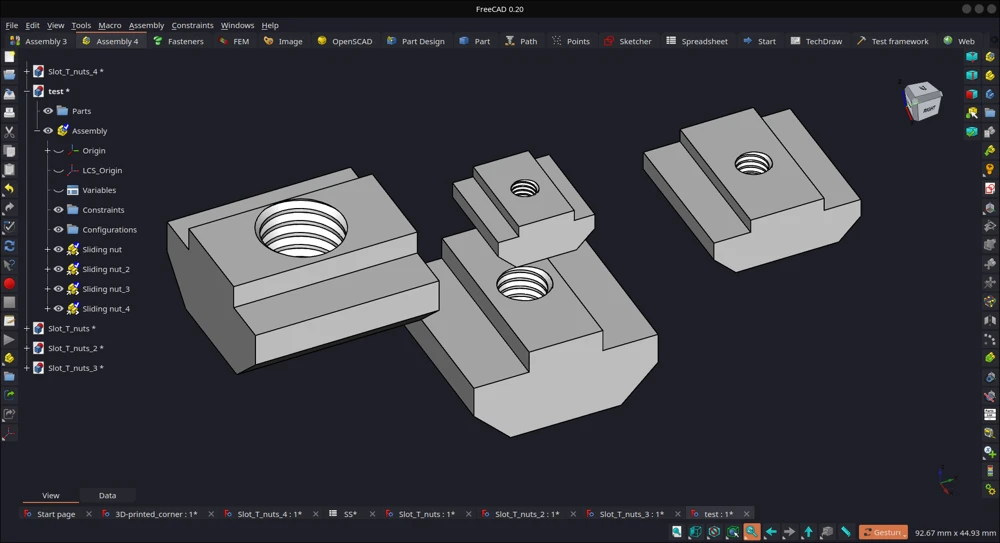 T type square nut