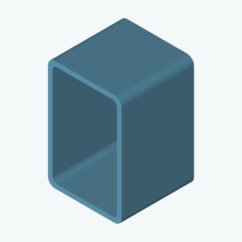 Rectangular hollow section 76.2 x50.8 x3.2 EN10219 S235JRH